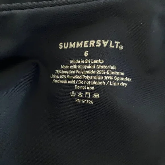 NEW Summersalt Sidestroke One Piece Swimsuit Deep Navy Womens Size 6 - Picture 6 of 9